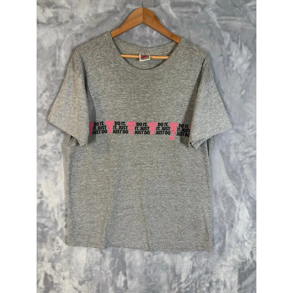 Vintage 80's 90's Nike‎ Just Do It T-shirt Large Tee Single Stitch Swoosh Thin